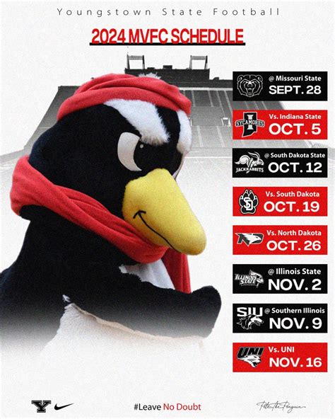 ysu football schedule